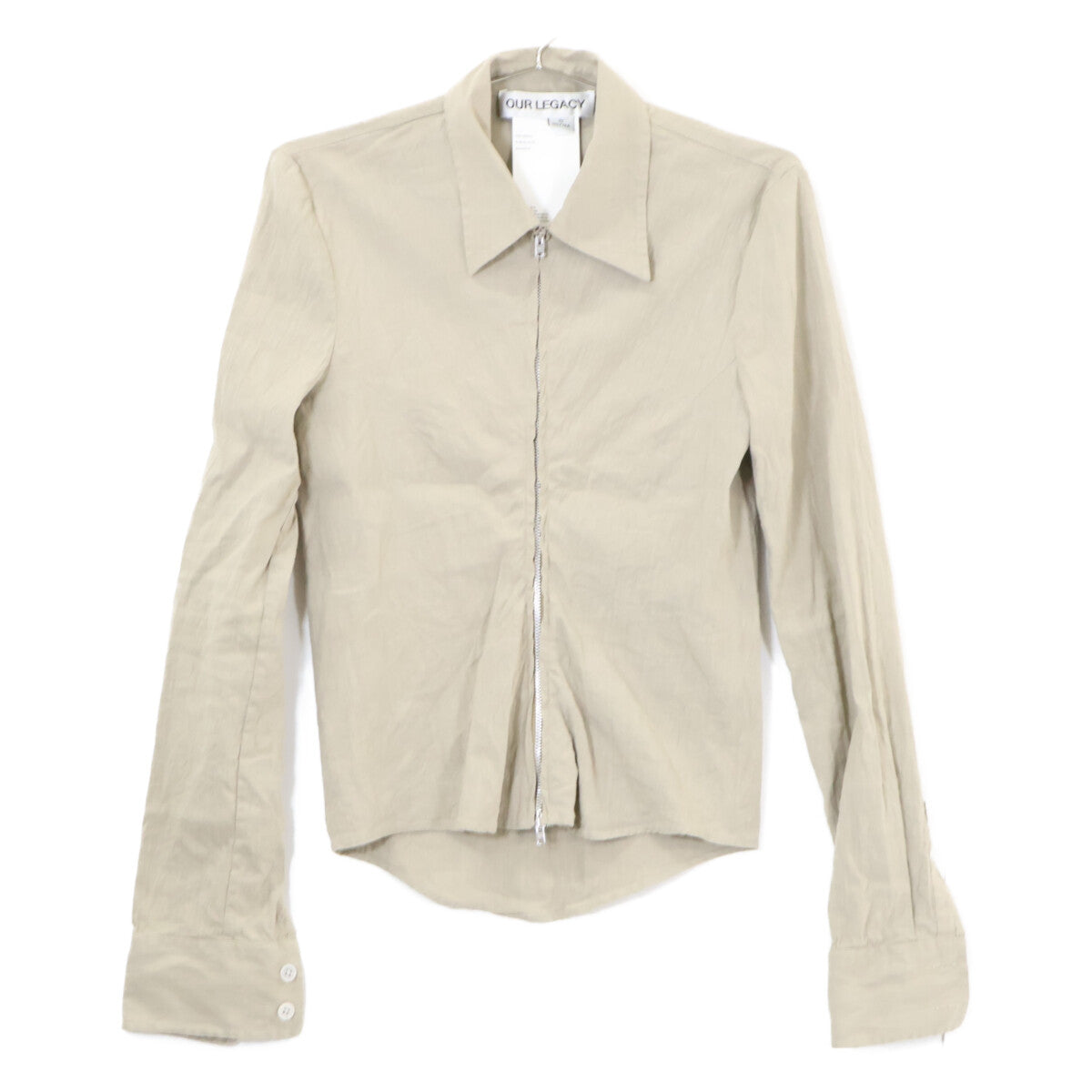 OUR LEGACY アワーレガシー 【美品/25SS】W2252SDG SLIM ZIP SHIRT リネン混 スリムジップシャツ トップス