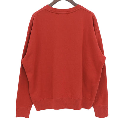 SINME シンメ 美品 ロゴ刺繍 クルーネック スウェット プルオーバー トップス コットン レディース レッド F S23AW-26 トップス