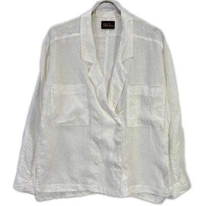 Pale Jute ペールジュート PJ-2024SS-01 ホワイト フレンチリネン ダブルブレスト シャツジャケット ジャケット