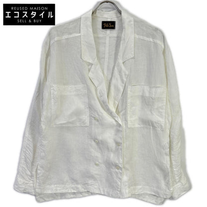 Pale Jute ペールジュート PJ-2024SS-01 ホワイト フレンチリネン ダブルブレスト シャツジャケット ジャケット