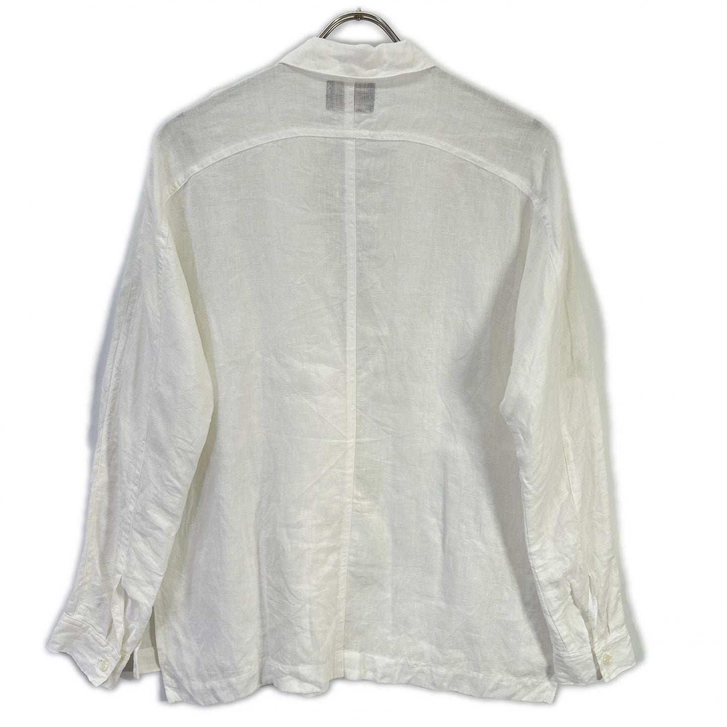 Pale Jute ペールジュート PJ-2024SS-01 ホワイト フレンチリネン ダブルブレスト シャツジャケット ジャケット