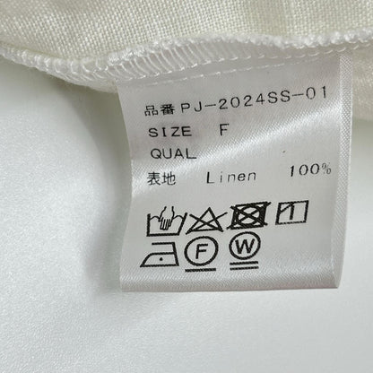Pale Jute ペールジュート PJ-2024SS-01 ホワイト フレンチリネン ダブルブレスト シャツジャケット ジャケット