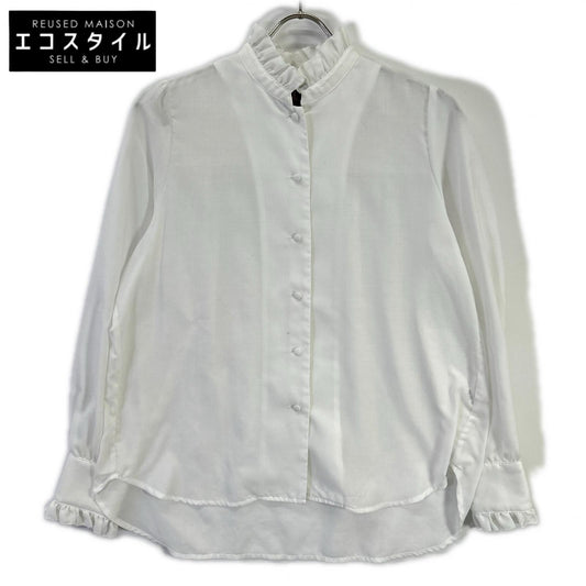 Pale Jute PJ-2023AW-15 White Frill Collar Blouse "Brigitte II"