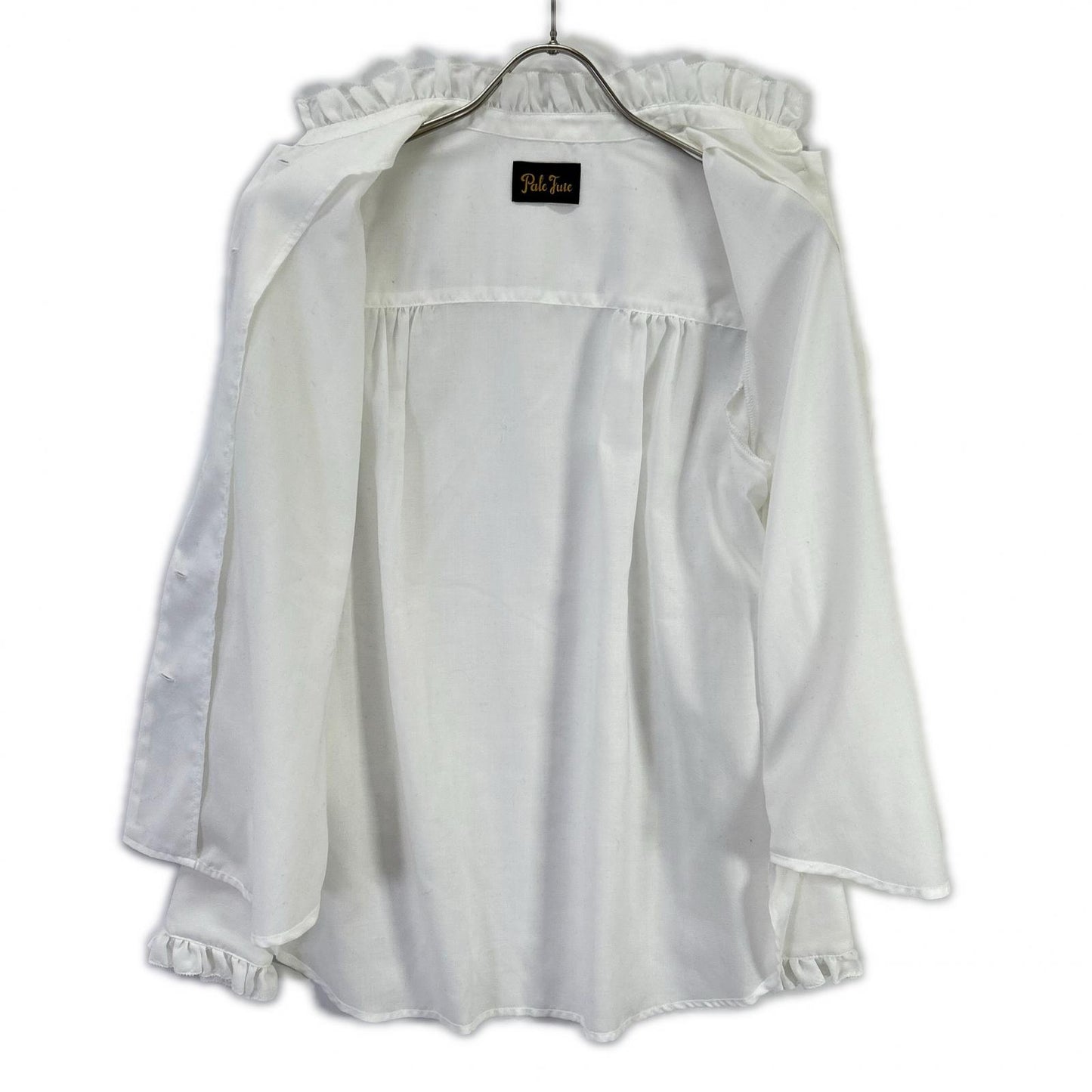 Pale Jute ペールジュート PJ-2023AW-15 ホワイト frill collar blouse「 Brigitte Ⅱ」/フリルカラー ブリジットシャツブラウス トップス