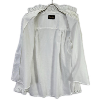 Pale Jute ペールジュート PJ-2023AW-15 ホワイト frill collar blouse「 Brigitte Ⅱ」/フリルカラー ブリジットシャツブラウス トップス