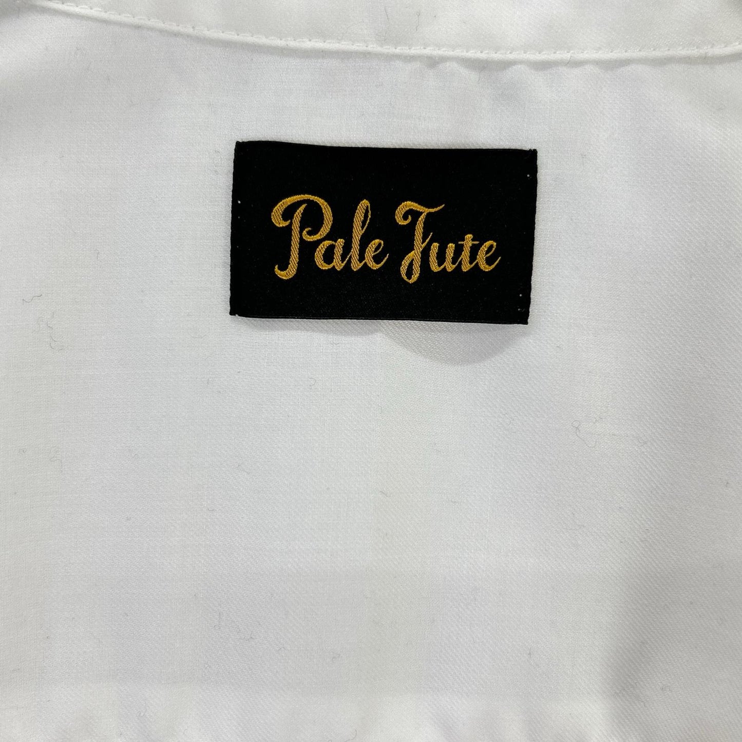 Pale Jute PJ-2023AW-15 白色荷叶边领衬衫“Brigitte II”/荷叶边领Brigitte衬衫上衣