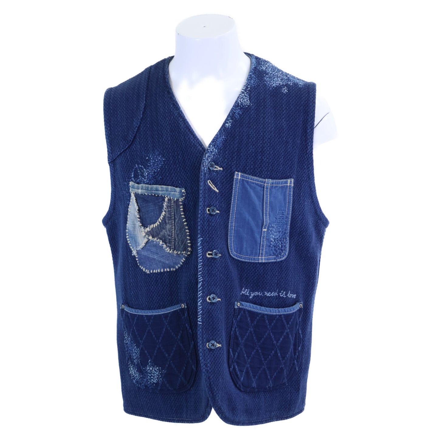 Porter Classic ポータークラシック 【美品】INDIGO BLUE KENDO VEST CUSTOM カスタムモデル 刺し子 パッチワーク ケンドー ベスト