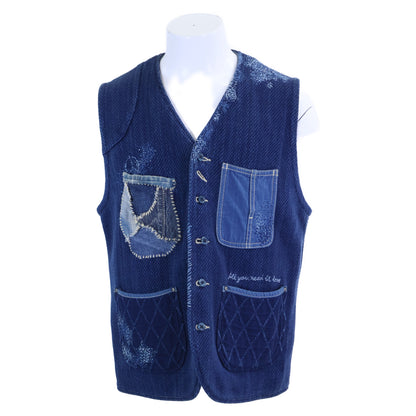 Porter Classic ポータークラシック 【美品】INDIGO BLUE KENDO VEST CUSTOM カスタムモデル 刺し子 パッチワーク ケンドー ベスト