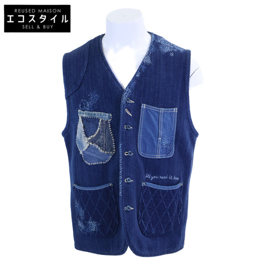 Porter Classic ポータークラシック 【美品】INDIGO BLUE KENDO VEST CUSTOM カスタムモデル 刺し子 パッチワーク ケンドー ベスト