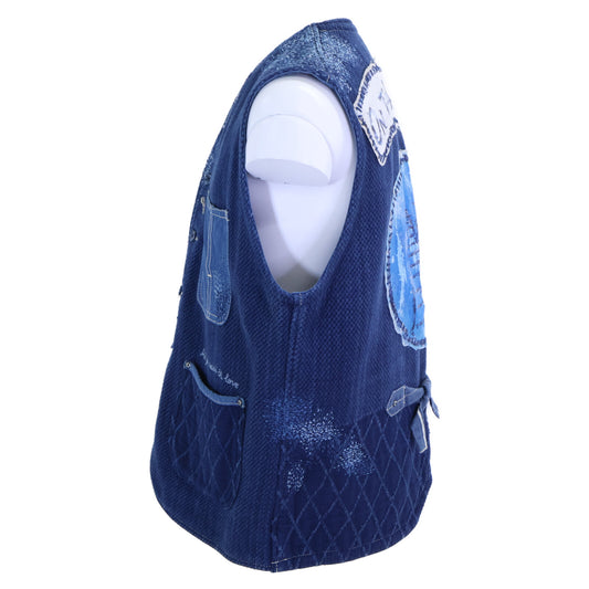 Porter Classic ポータークラシック 【美品】INDIGO BLUE KENDO VEST CUSTOM カスタムモデル 刺し子 パッチワーク ケンドー ベスト