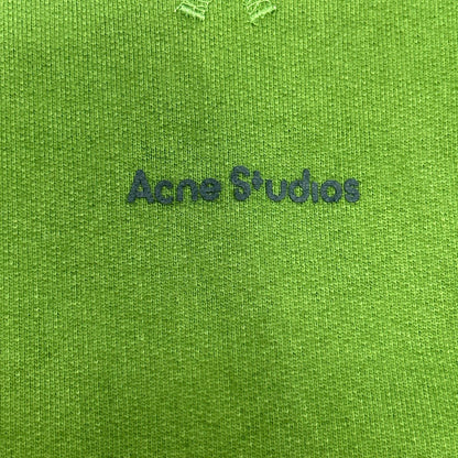 ACNE STUDIOS アクネ ストゥディオズ FN-MN-SWEA000260 グリーン コットン ロゴ刺繍 クルーネックスウェットプルオーバー トップス