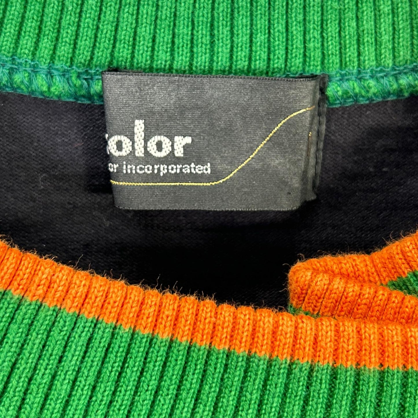 kolor カラー 23SCM-T04203 ブラック×マルチカラー コットン ラウンドネック ボーダー T-SHIRT トップス