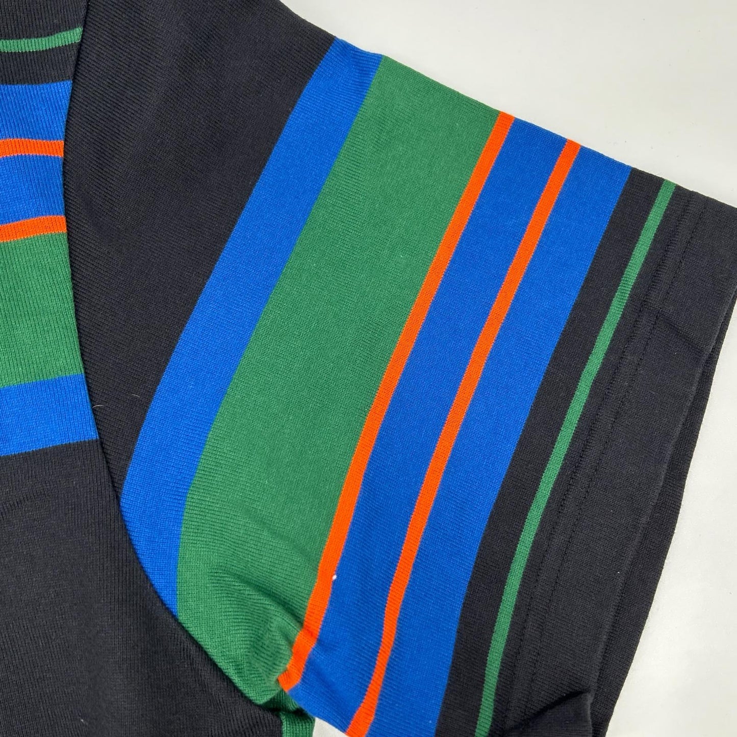 kolor カラー 23SCM-T04203 ブラック×マルチカラー コットン ラウンドネック ボーダー T-SHIRT トップス