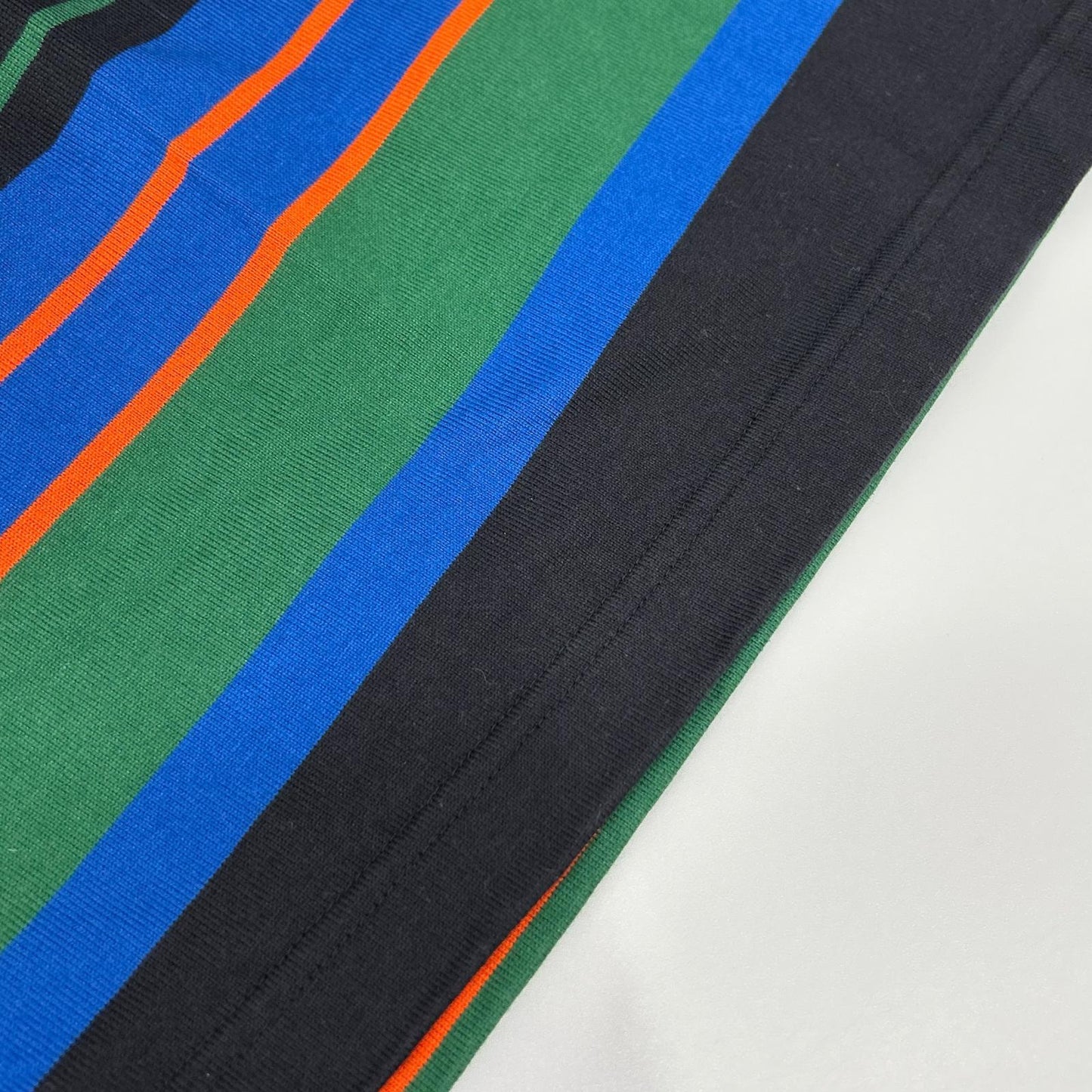 kolor カラー 23SCM-T04203 ブラック×マルチカラー コットン ラウンドネック ボーダー T-SHIRT トップス