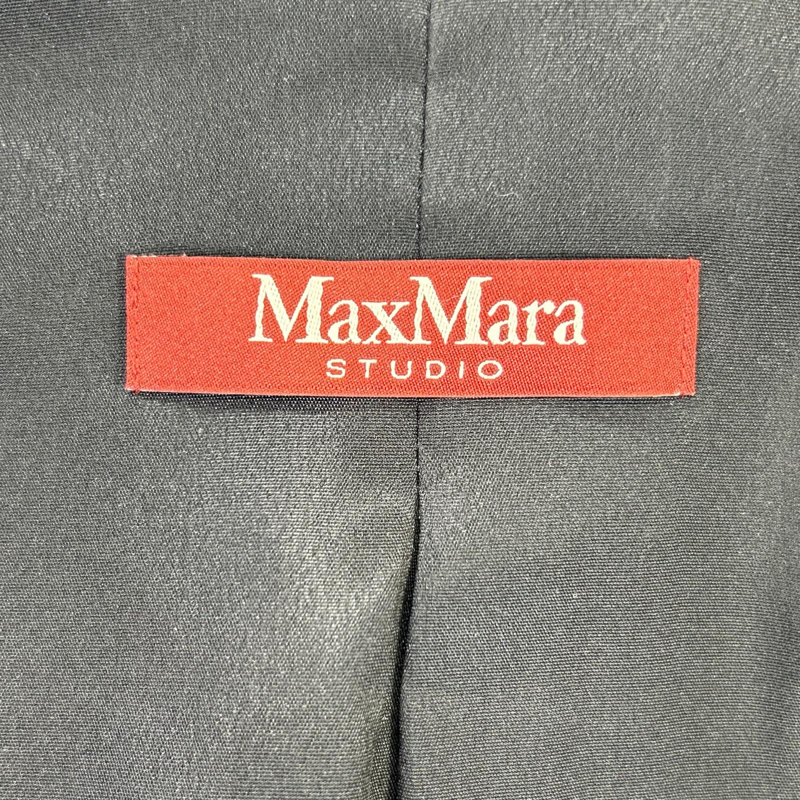 MAXMARA STUDIO マックスマーラスタジオ 23604114376 ブラック トリアセテート混 ピークドラペル 1Bテーラードジャケット ジャケット