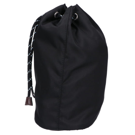 PRADA プラダ 新品同様 2NE067 2HE1 Re-Nylon xレザー トライアングルロゴ スピードロック ドローストリングポーチ リストレット クラッチバッグ セカンドバッグ クラッチバッグ