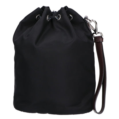PRADA プラダ 新品同様 2NE067 2HE1 Re-Nylon xレザー トライアングルロゴ スピードロック ドローストリングポーチ リストレット クラッチバッグ セカンドバッグ クラッチバッグ