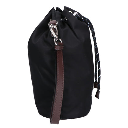 PRADA プラダ 新品同様 2NE067 2HE1 Re-Nylon xレザー トライアングルロゴ スピードロック ドローストリングポーチ リストレット クラッチバッグ セカンドバッグ クラッチバッグ