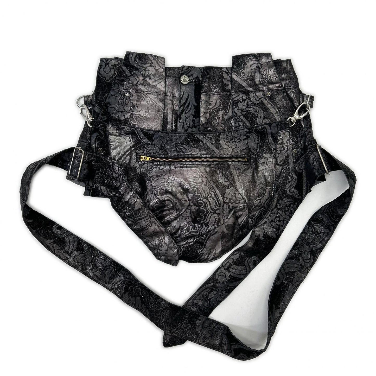 Vivienne Westwood ANGLOMANIA 【×Lee】358-03-77301 Black Bondage Shorts with Waist Bag Bottoms
