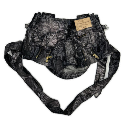 Vivienne Westwood ANGLOMANIA 【×Lee】358-03-77301 Black Bondage Shorts with Waist Bag Bottoms