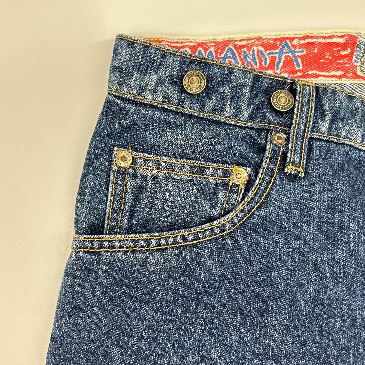 Vivienne Westwood ANGLOMANIA 15-01-762004 Indigo Sarouel Denim Pants Bottoms