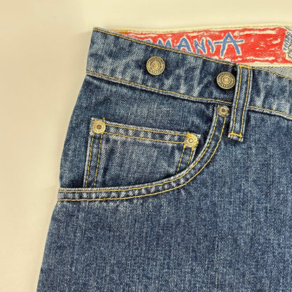 Vivienne Westwood ANGLOMANIA 15-01-762004 Indigo Sarouel Denim Pants Bottoms