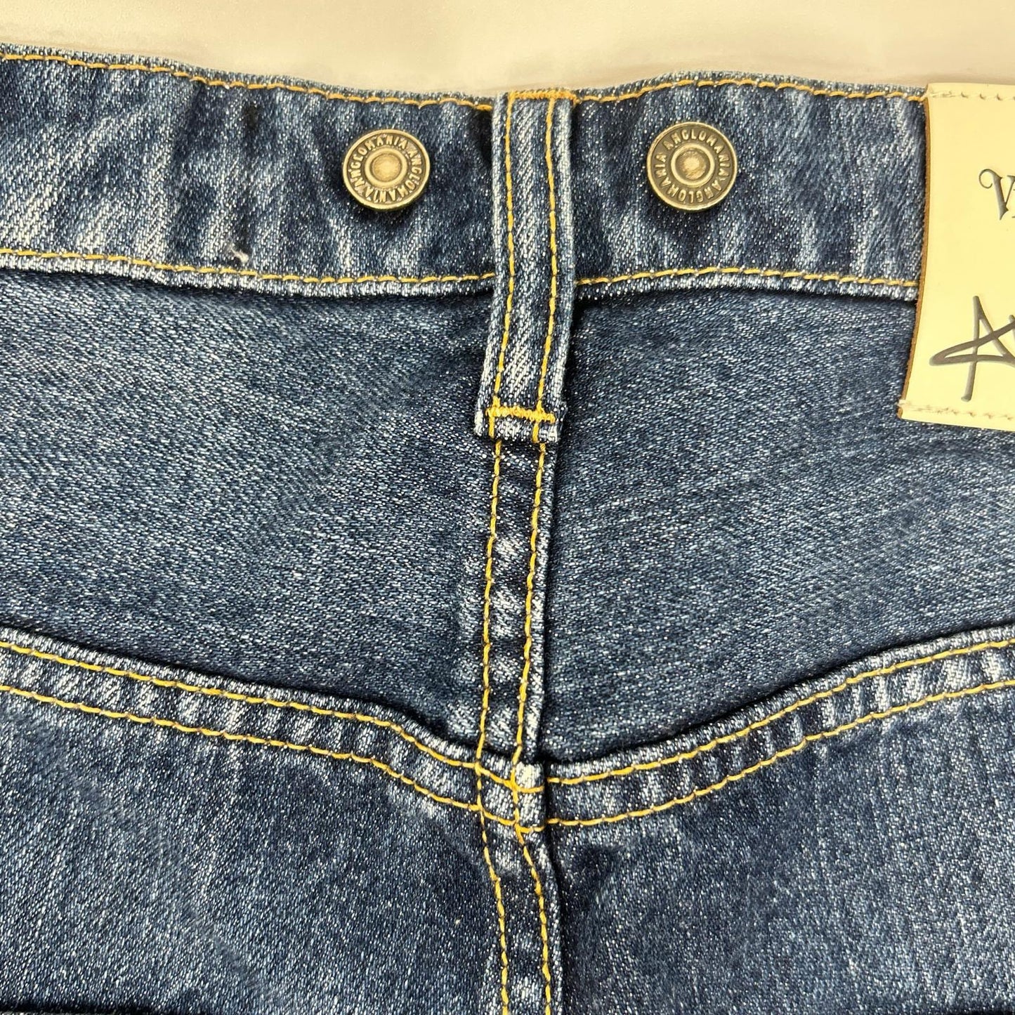 Vivienne Westwood ANGLOMANIA 15-01-762004 Indigo Sarouel Denim Pants Bottoms