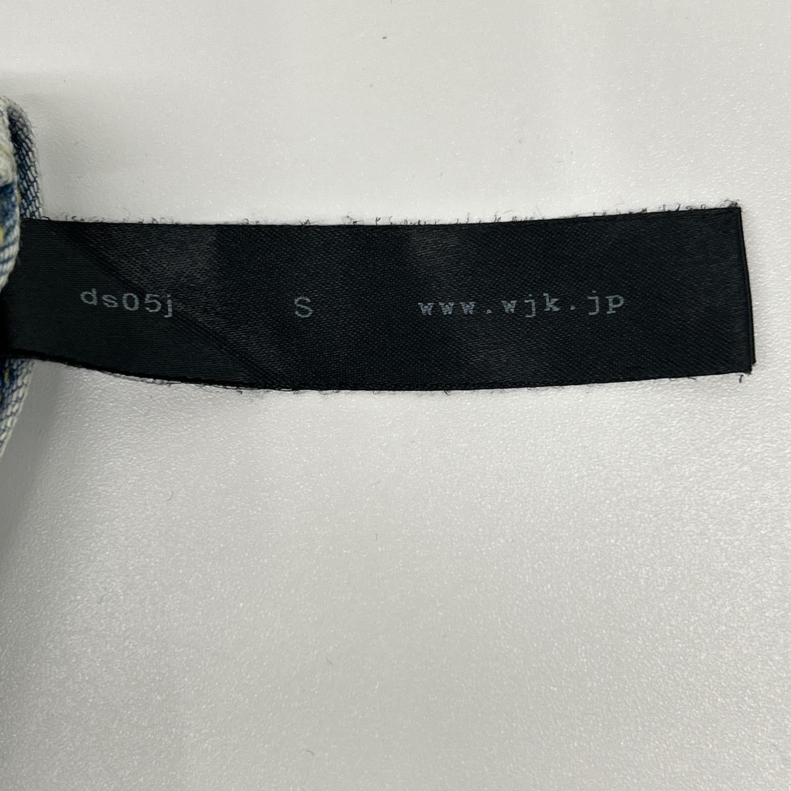 WJK 双J ds05j 浅靛蓝色 拼布修身牛仔裤 下装