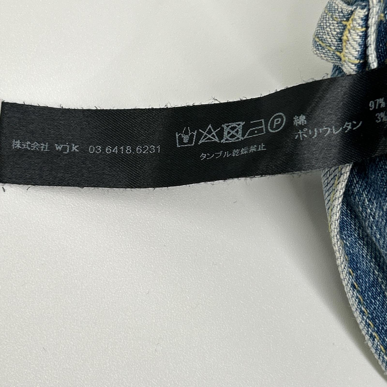 WJK 双J ds05j 浅靛蓝色 拼布修身牛仔裤 下装