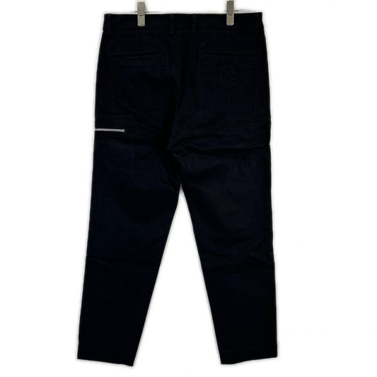 MONCLER モンクレール 22年製 ブラック TROUSERS エンボスロゴ チノパン ボトムス