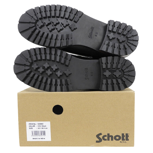 schott ショット 新品同様 Engineer Boots Short ショートエンジニアブーツ シューズ メンズ 黒 ブラック 26.5cm S28002 シューズ