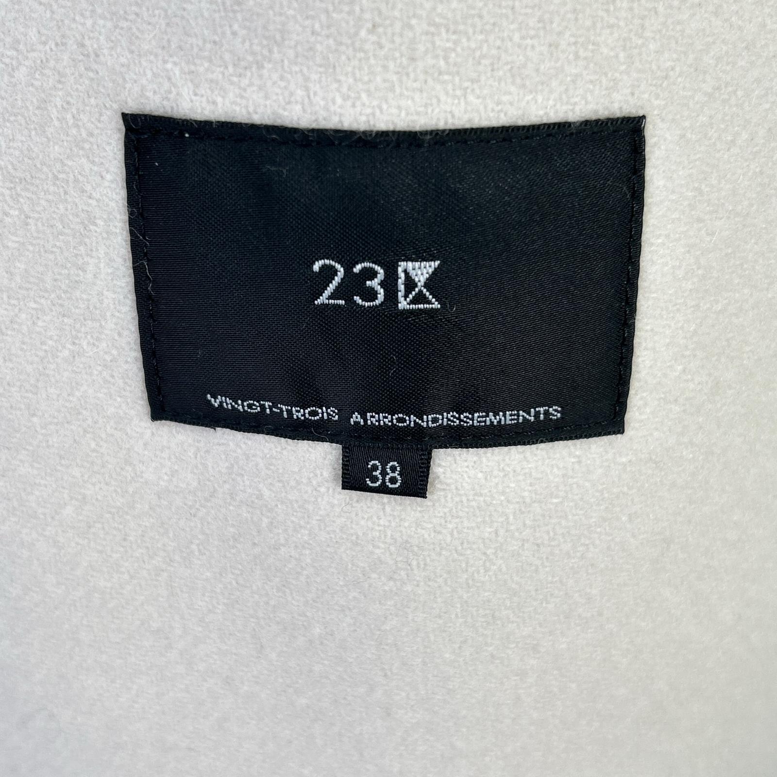 NIJYUSANKU 23区 24AW アイボリー ウール90 ノーヵラー ウールリバー ジレ ベスト