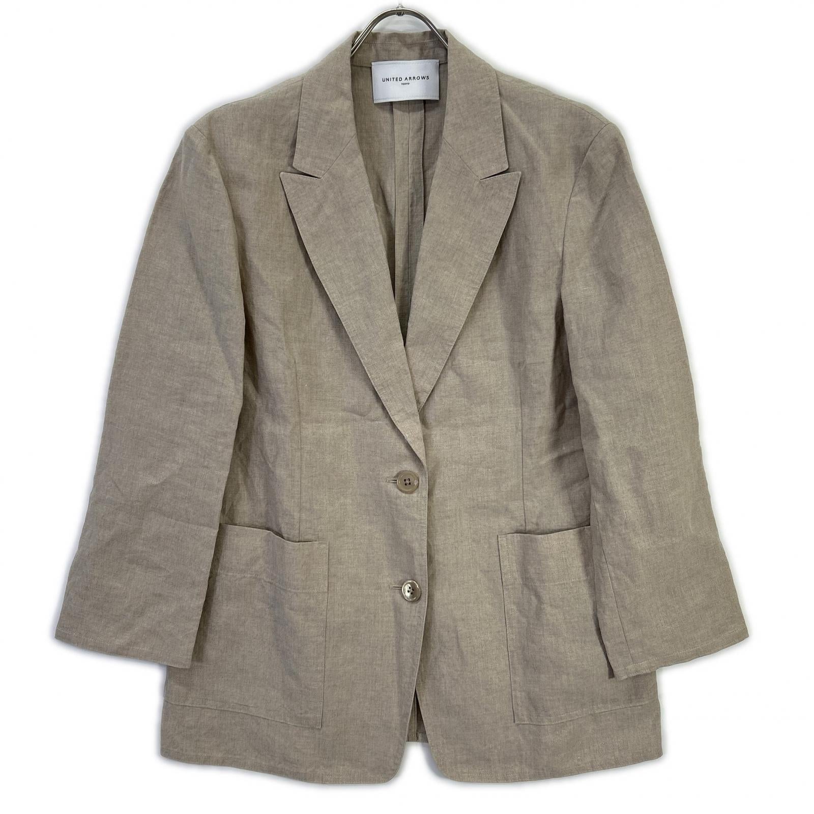 UNITED ARROWS ユナイテッドアローズ 1522-144-2252 ベージュ リネン テーラード ジャケット ジャケット