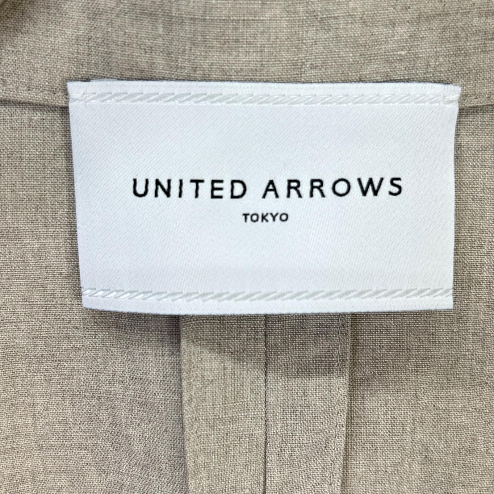 UNITED ARROWS 联合艾诺 1522-144-2252 米色 亚麻 西装夹克 夹克