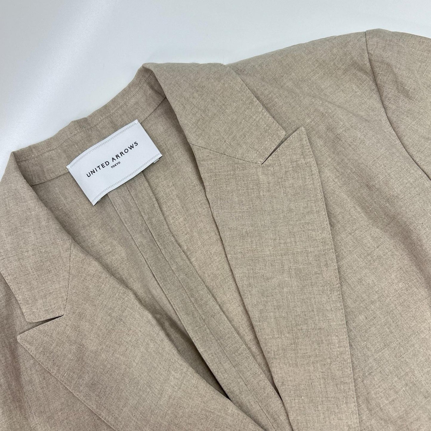 UNITED ARROWS 联合艾诺 1522-144-2252 米色 亚麻 西装夹克 夹克