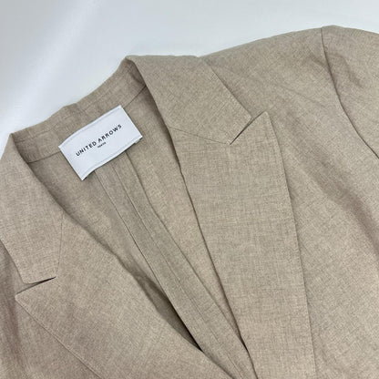 UNITED ARROWS 联合艾诺 1522-144-2252 米色 亚麻 西装夹克 夹克