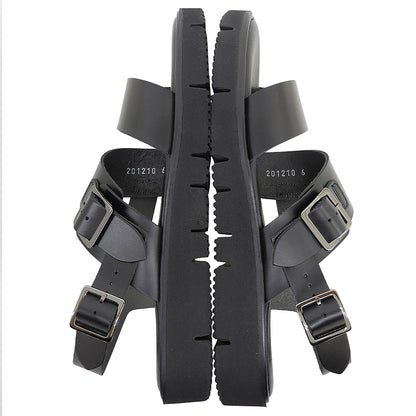TOSHINOSUKETAKEGAHARA トシノスケタケガハラ 新品同様 BEAUTIFUL SHOES SS BELT SANDALS レザーベルトサンダル 黒 6 BSS2512001 26SS シューズ