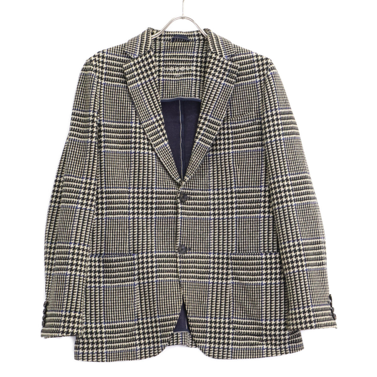 CIRCOLO1901 9CU207617 Glen Check Side-Vented Two-Button Tailored Jacket