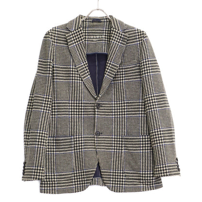 CIRCOLO1901 9CU207617 Glen Check Side-Vented Two-Button Tailored Jacket