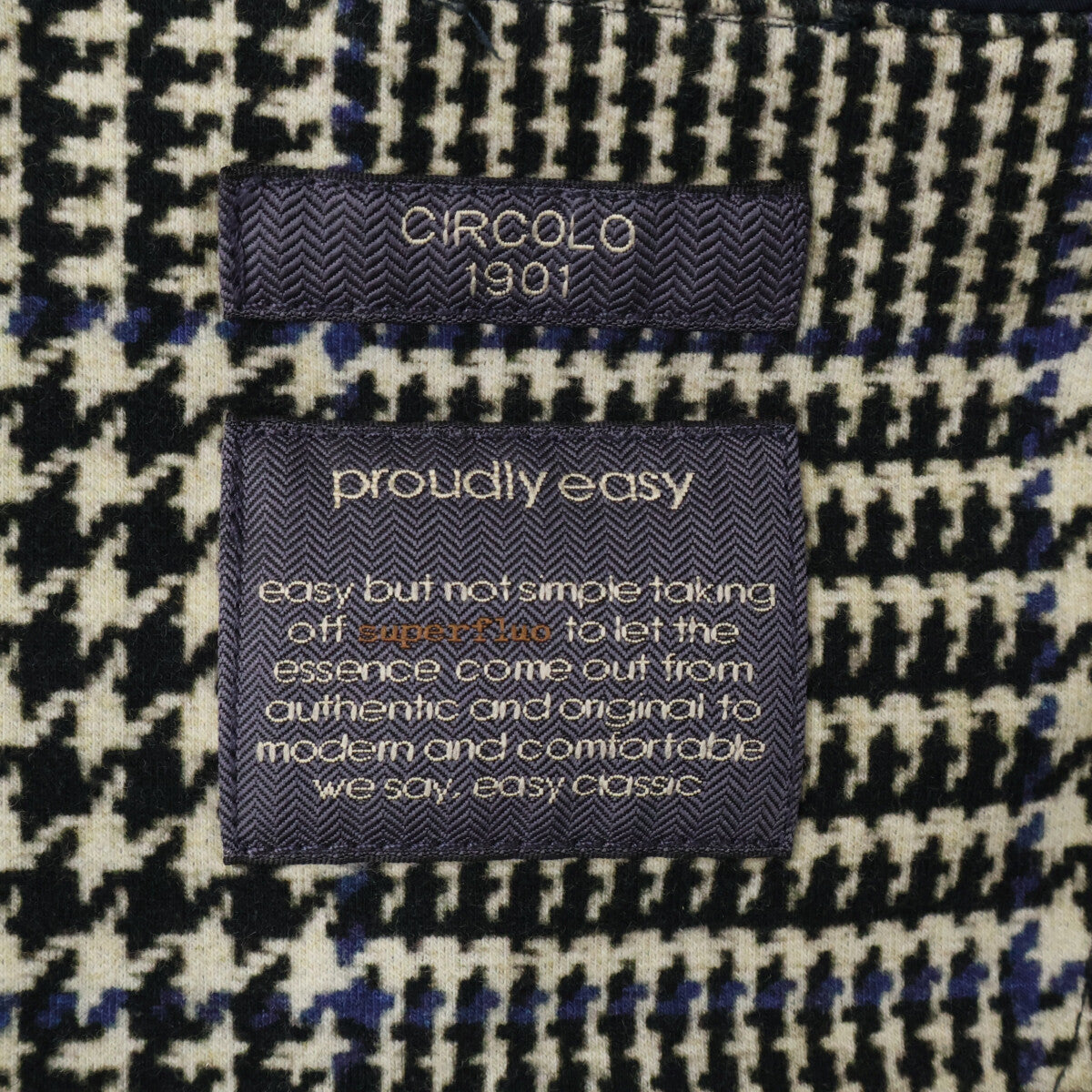 CIRCOLO1901 チルコロ1901 9CU207617 グレンチェック サイドベンツ 2B