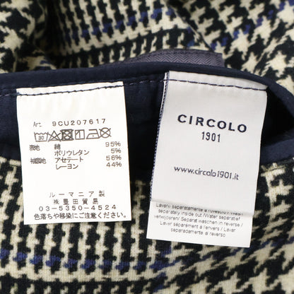 CIRCOLO1901 チルコロ1901 9CU207617 グレンチェック サイドベンツ 2Bテーラードジャケット ジャケット