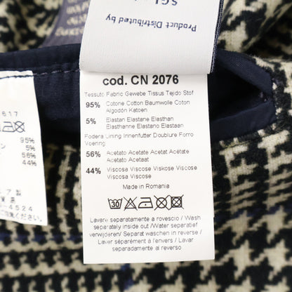 CIRCOLO1901 9CU207617 Glen Check Side-Vented Two-Button Tailored Jacket