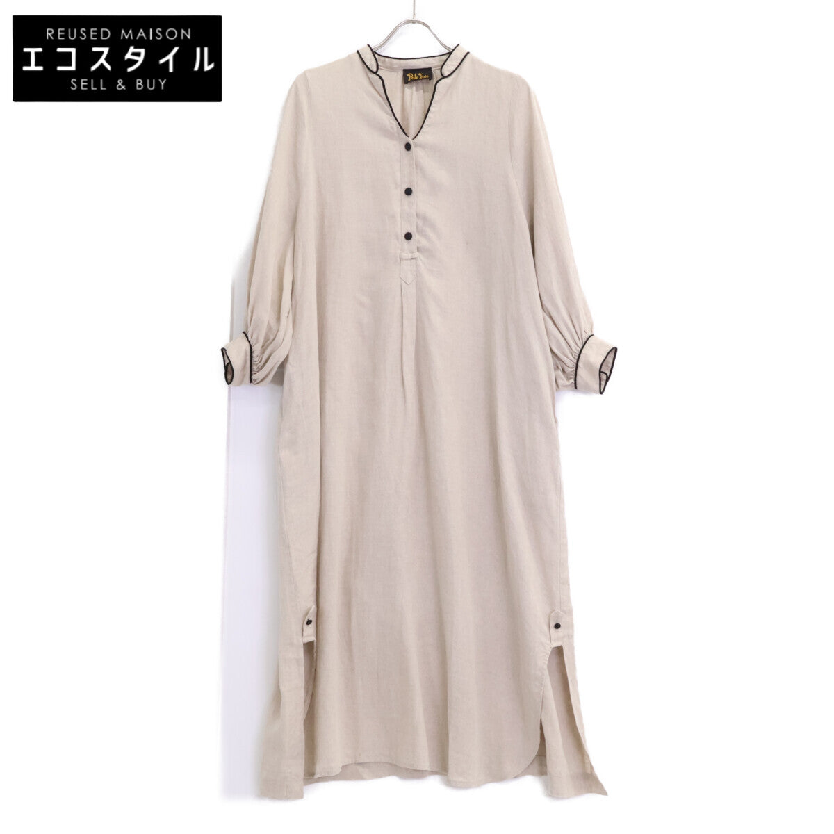 Pale Jute ペールジュート 【美品】PJ-2022SS-01 オリジナルリネン ロングスリーブ ワンピース