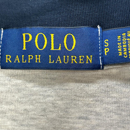 POLO RALPH LAUREN ポロ ラルフローレン グレー ビッグポニー コットン ハーフジップスウェットプルオーバー トップス