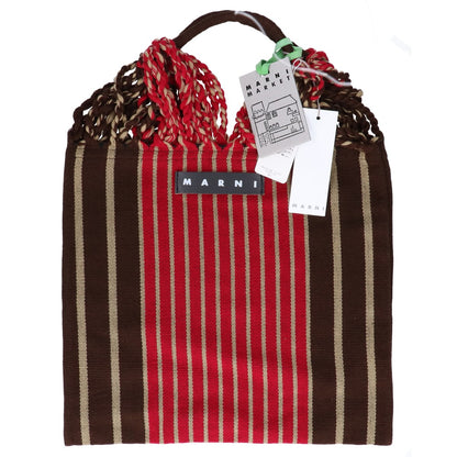 MARNI マルニ 【新品同様】SHMH0009A0 MARKET HAMMOCK BAG ストライプ マーケット ハンモックバッグ/ トートバッグ