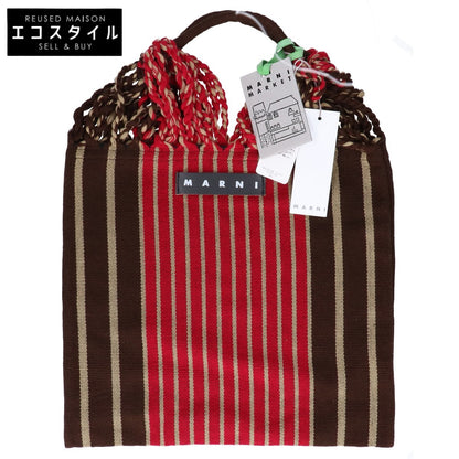 MARNI マルニ 【新品同様】SHMH0009A0 MARKET HAMMOCK BAG ストライプ マーケット ハンモックバッグ/ トートバッグ
