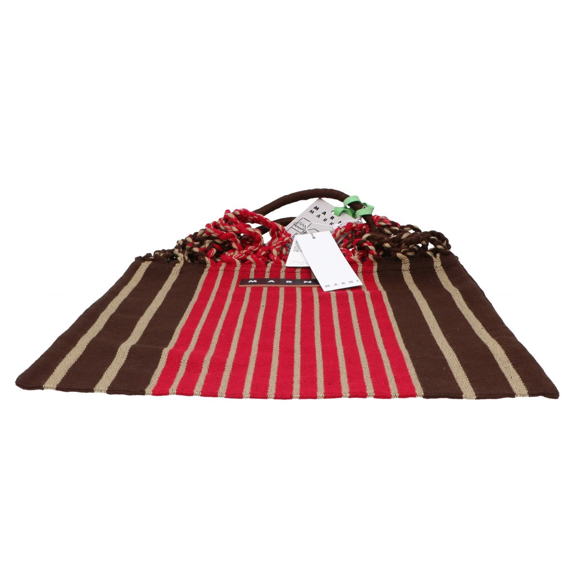 MARNI マルニ 【新品同様】SHMH0009A0 MARKET HAMMOCK BAG ストライプ マーケット ハンモックバッグ/ トートバッグ