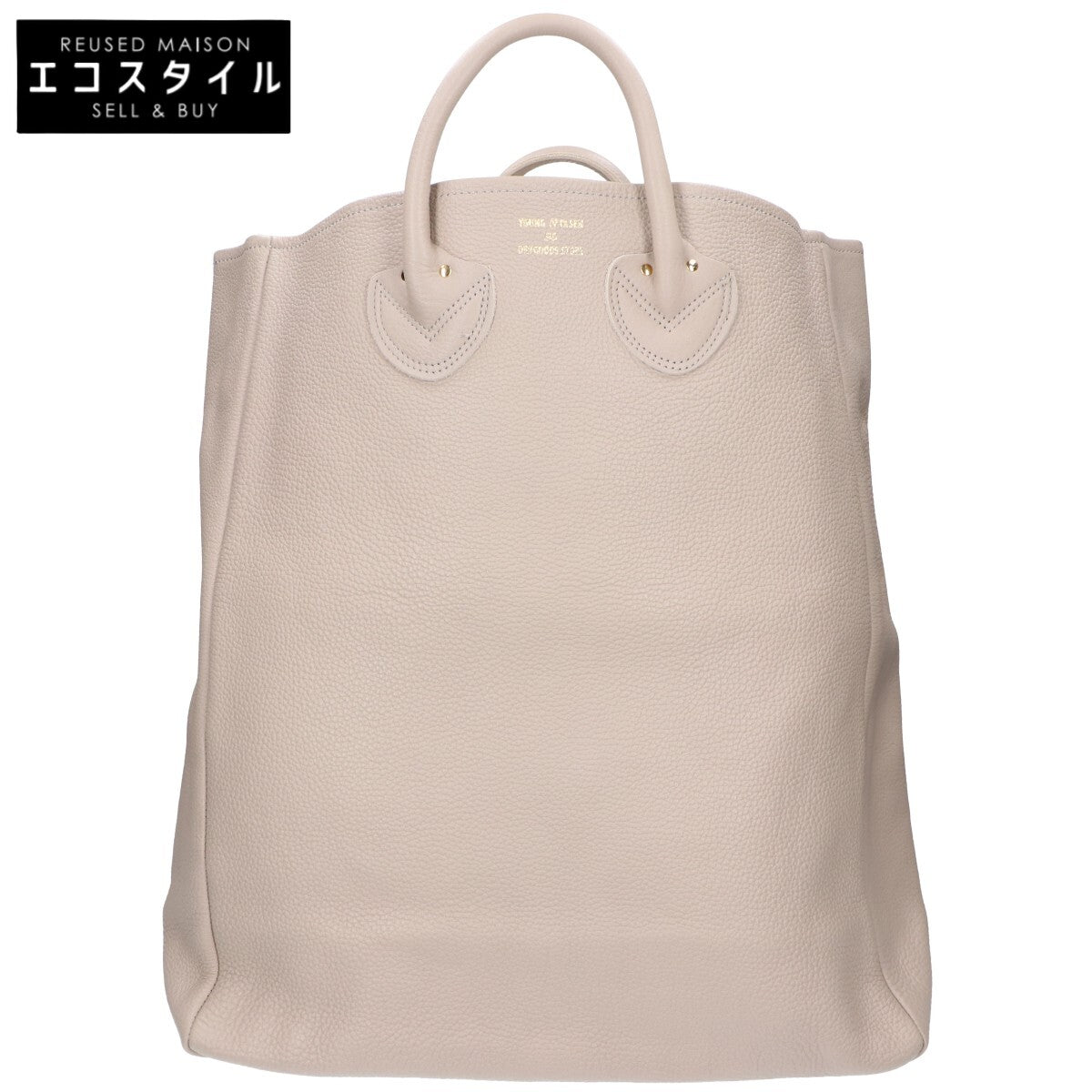 YOUNG＆OLSEN [Excellent condition] YO2201-GD003 EMBOSSED LEATHER TOTE L Embossed leather tote bag