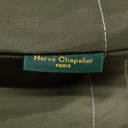 Herve Chapelier エルベシャプリエ 848C コーデュラナイロン ヌメ革ハンドルカバー 舟形 マキシ トートバッグ