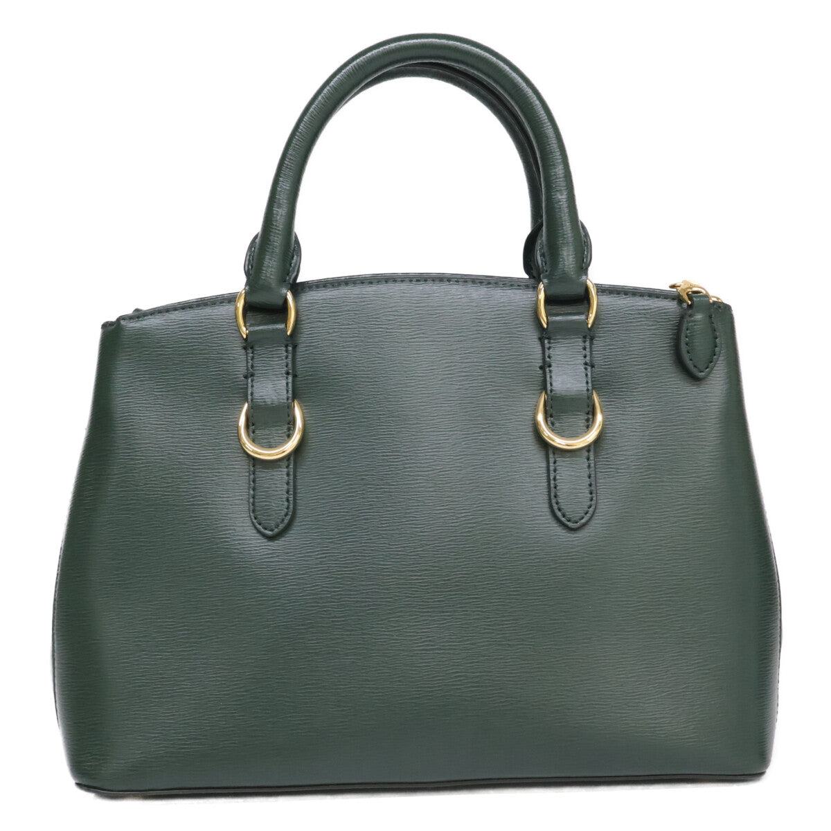 LAUREN RALPH LAUREN ローレン ラルフローレン 【美品】レザー メタルチャーム フロントロゴ 2WAYショルダー ハンドバッグ